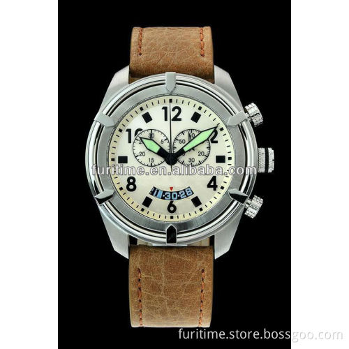 leather watch wholesale chronograph leather watch